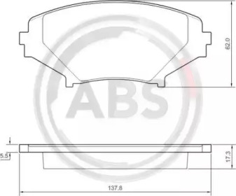 Комплект тормозных колодок A.B.S. 37472