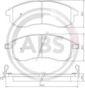 Комплект тормозных колодок A.B.S. 37481