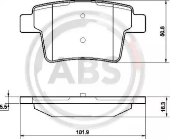 Комплект тормозных колодок A.B.S. 37489