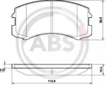 Комплект тормозных колодок A.B.S. 37491