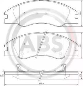 Комплект тормозных колодок A.B.S. 37492