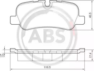 Комплект тормозных колодок A.B.S. 37500