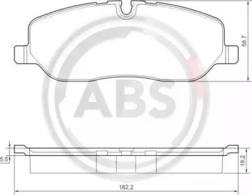 Комплект тормозных колодок A.B.S. 37501