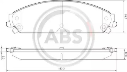 Комплект тормозных колодок A.B.S. 37511