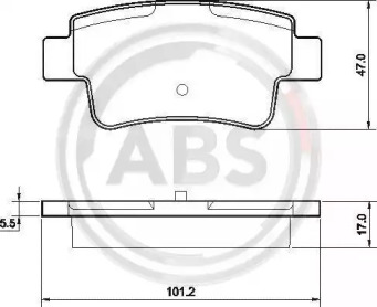 Комплект тормозных колодок A.B.S. 37513