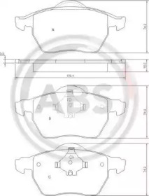 Комплект тормозных колодок A.B.S. 37514