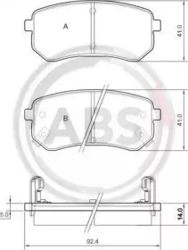 Комплект тормозных колодок A.B.S. 37515