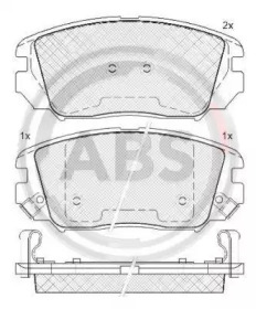 Комплект тормозных колодок A.B.S. 37525