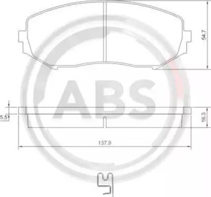 Комплект тормозных колодок A.B.S. 37531