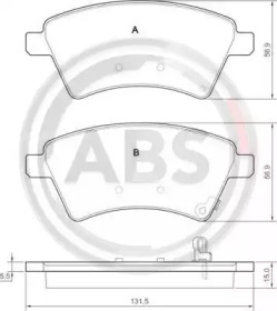 Комплект тормозных колодок A.B.S. 37532