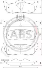 Комплект тормозных колодок A.B.S. 37534