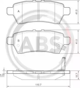 Комплект тормозных колодок A.B.S. 37536