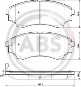 Комплект тормозных колодок A.B.S. 37540