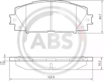 Комплект тормозных колодок A.B.S. 37542