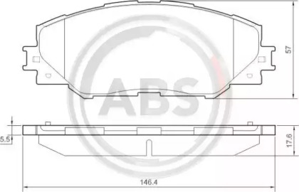 Комплект тормозных колодок A.B.S. 37543