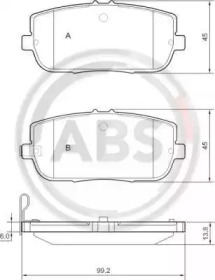 Комплект тормозных колодок A.B.S. 37550