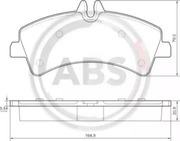 Комплект тормозных колодок A.B.S. 37554