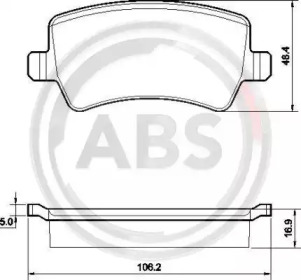 Комплект тормозных колодок A.B.S. 37562