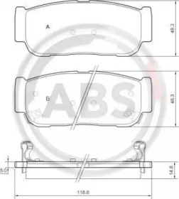 Комплект тормозных колодок A.B.S. 37567