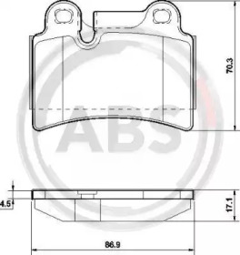 Комплект тормозных колодок A.B.S. 37575