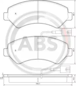 Комплект тормозных колодок A.B.S. 37576