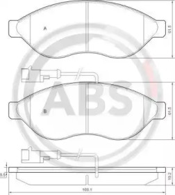 Комплект тормозных колодок A.B.S. 37577