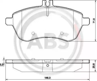 Комплект тормозных колодок A.B.S. 37584