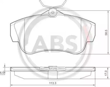 Комплект тормозных колодок A.B.S. 37590