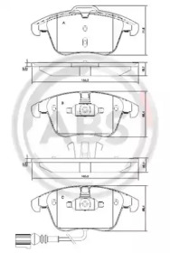 Комплект тормозных колодок A.B.S. 37612