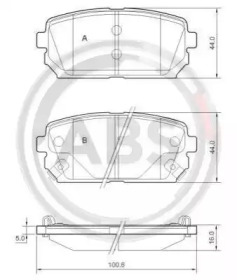 Комплект тормозных колодок A.B.S. 37621