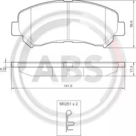 Комплект тормозных колодок A.B.S. 37625