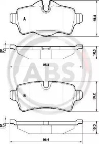 Комплект тормозных колодок A.B.S. 37629