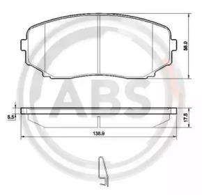 Комплект тормозных колодок A.B.S. 37643