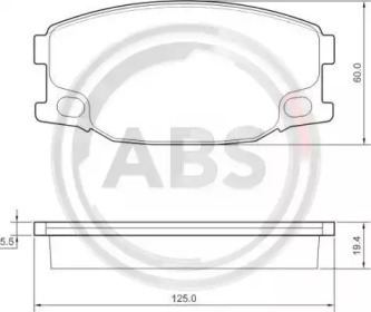 Комплект тормозных колодок A.B.S. 37657