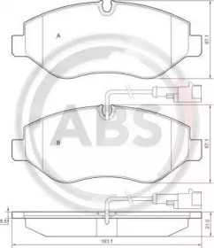 Комплект тормозных колодок A.B.S. 37659