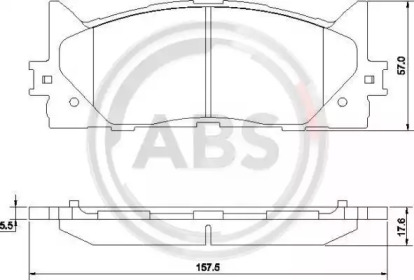 Комплект тормозных колодок A.B.S. 37677