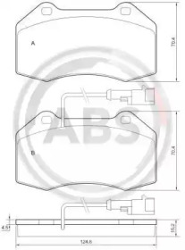 Комплект тормозных колодок A.B.S. 37688