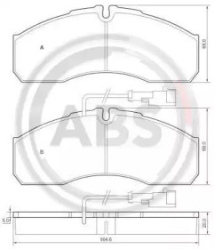 Комплект тормозных колодок A.B.S. 37709