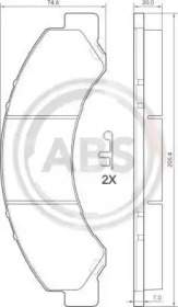 Комплект тормозных колодок A.B.S. 37713