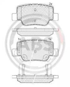 Комплект тормозных колодок A.B.S. 37735