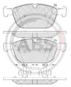 Комплект тормозных колодок A.B.S. 37750