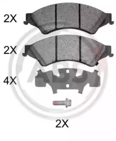 Комплект тормозных колодок A.B.S. 37973