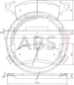 Комплект тормозных колодок A.B.S. 38052