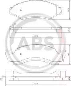 Комплект тормозных колодок A.B.S. 38092