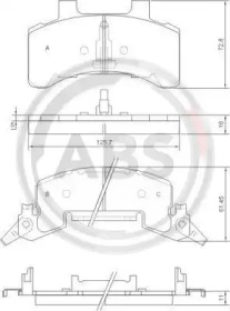 Комплект тормозных колодок A.B.S. 38289