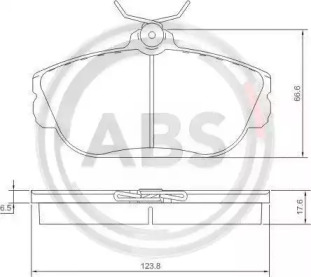 Комплект тормозных колодок A.B.S. 38601