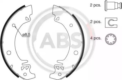 Комлект тормозных накладок A.B.S. 8317