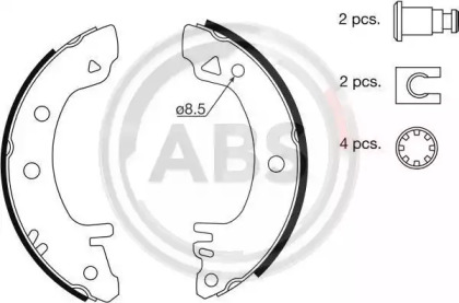 Комлект тормозных накладок A.B.S. 8703