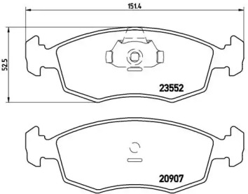 Комплект тормозных колодок A.B.S. P23079