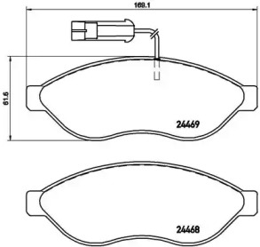 Комплект тормозных колодок A.B.S. P23144